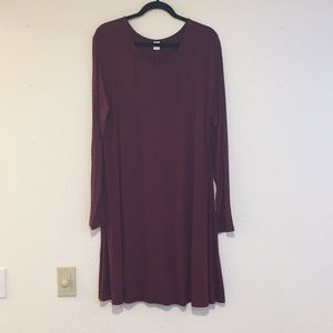 Old Navy Maroon Flare Dress